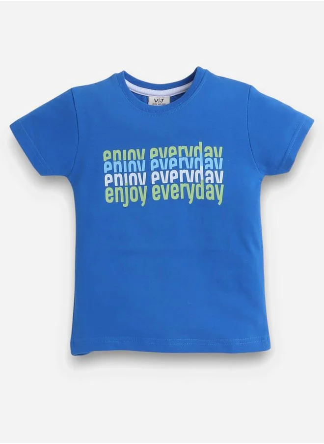 فكتور اند جين Graphic Print T-Shirt and Striped Pyjama Set
