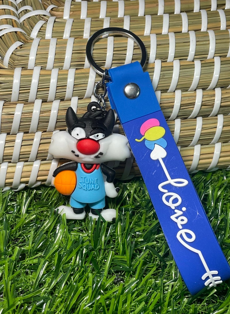 Distinctive cartoon keychain distinctive accessory keychain designed with Disney character with ribbon that fits with car keys wallet and bag wonderful and beautiful gift - Image 1