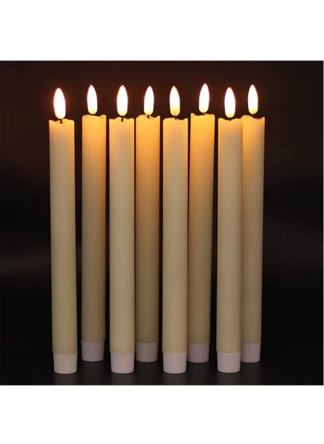 Ailily Pack of 6 Flameless Taper LED Candles Light With Remote Control Battery Operated Led Warm 3D Wick Light Window Candles  - Image 3