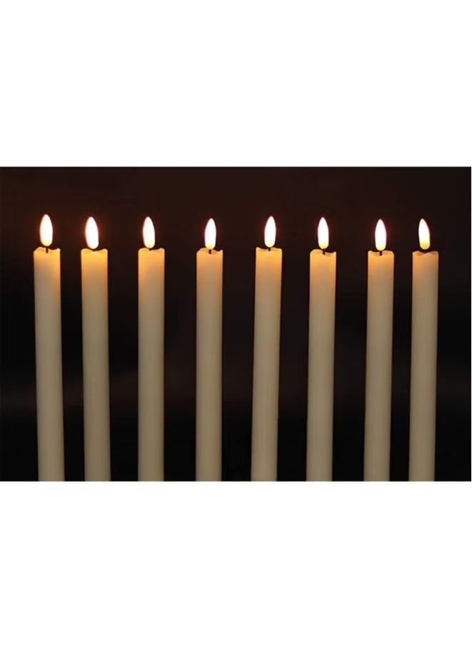 Ailily Pack of 6 Flameless Taper LED Candles Light With Remote Control Battery Operated Led Warm 3D Wick Light Window Candles  - Image 5