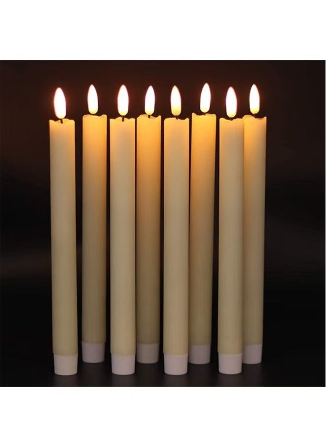Ailily Pack of 6 Flameless Taper LED Candles Light With Remote Control Battery Operated Led Warm 3D Wick Light Window Candles - Image 4