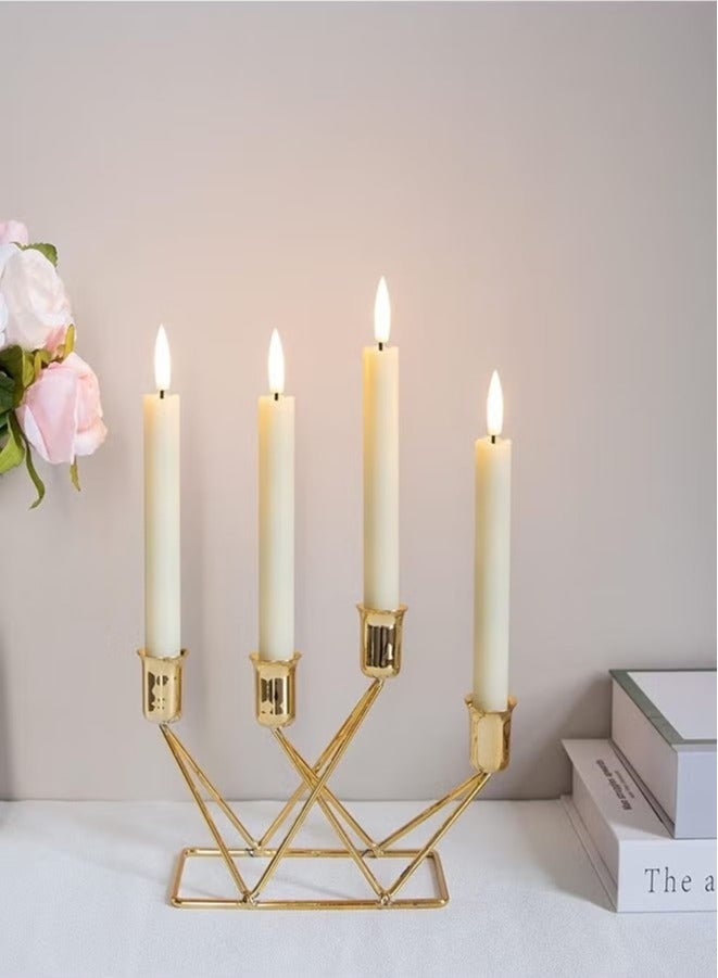 Ailily Pack of 6 Flameless Taper LED Candles Light With Remote Control Battery Operated Led Warm 3D Wick Light Window Candles - Image 5