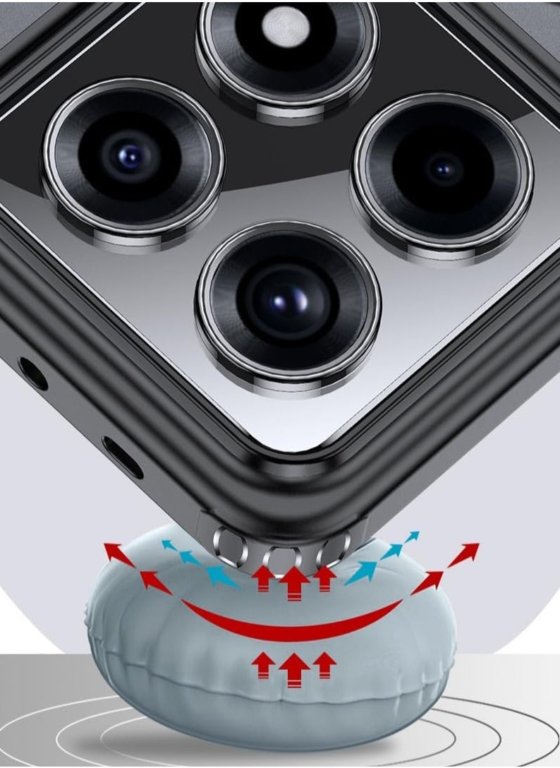 Generic - Clear Case Compatible with Xiaomi 14T Pro, Built In Magnetic Suction, Four Corner Airbag Anti Drop Shell Cover for Xiaomi 14T Pro - Image 1