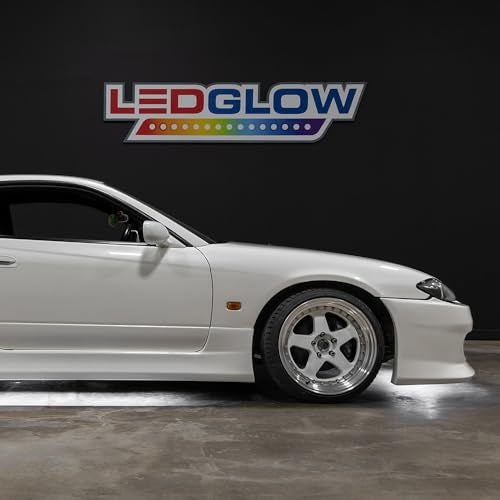 LEDGlow 4pc White Flexible Car Slimline LED Underbody Underglow Accent Neon Lighting Kit - 4 Unique Patterns - Water Resistant, Low Profile Tubes - Includes Control Box & Remote - Image 4