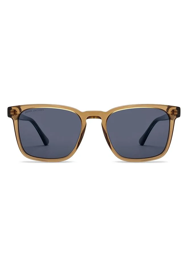 John Jacobs John Jacobs Full Rim Rectangular Stylish & Premium Polarized Sunglasses Eco-Acetate Polarized And 100% UV Protected Unisex Medium JJ S16636