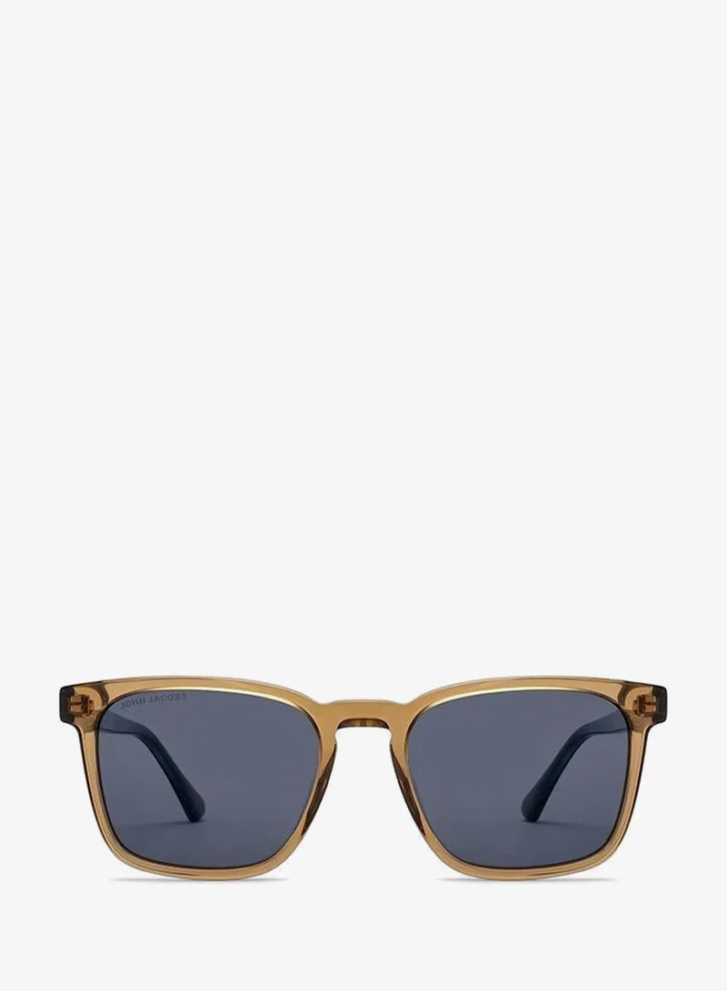 John Jacobs John Jacobs Full Rim Rectangular Stylish & Premium Polarized Sunglasses Eco-Acetate Polarized And 100% UV Protected Unisex Medium JJ S16636
