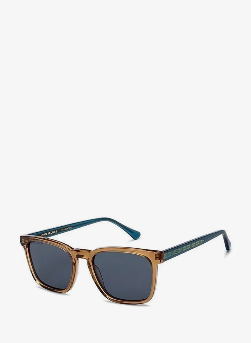 John Jacobs John Jacobs Full Rim Rectangular Stylish & Premium Polarized Sunglasses Eco-Acetate Polarized And 100% UV Protected Unisex Medium JJ S16636