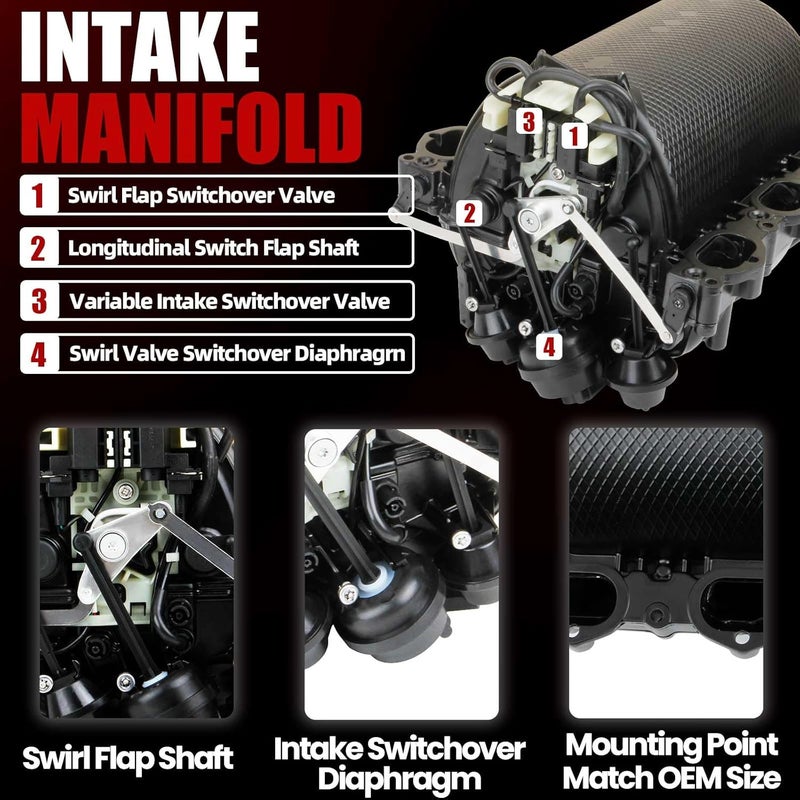 MITZONE Upgrade Intake Manifold with Gasket for Mercedes V6 272 Engine - Image 4