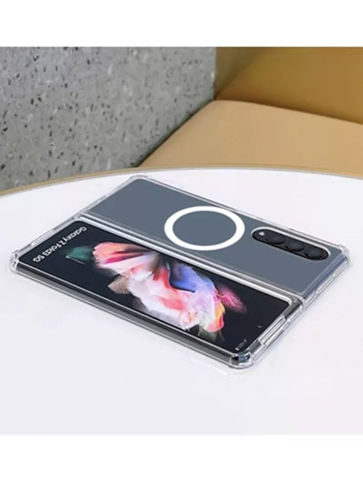 New Wireless Charging MagSafe Phone Case For Samsung Z Fold 4 Magnetic Clear Phone Case For Z Fold 4  - Image 3