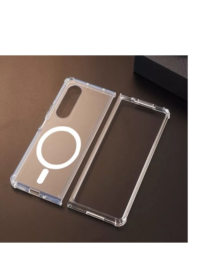 New Wireless Charging MagSafe Phone Case For Samsung Z Fold 4 Magnetic Clear Phone Case For Z Fold 4  - Image 5
