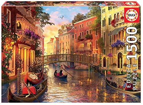 Educa Childrens 1500 Sunset in Venice Puzzle - Image 1