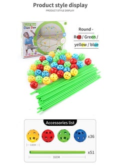 ZCM-HAPPY Indoor Children's Mosaic Building Castle Tent Tunnel Toys  - Image 4