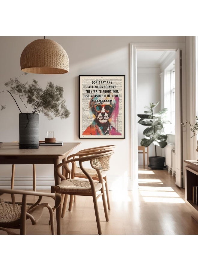 Poster Master Don't Pay Attention To What They Write About You Poster - Andy Warhol Print - Motivational Quotes Art - Gift for Him & Her - Funny Decor for Bedroom or Office - 8x10 UNFRAMED Wall Art - Image 5