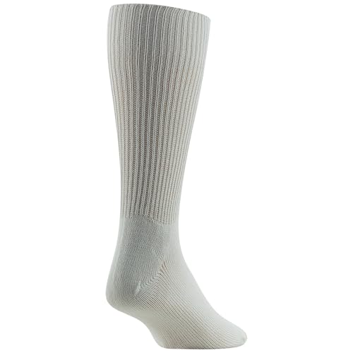 GOLDTOE Men's Fluffies Casual Crew Socks, White (3-Pairs), Large - Image 4