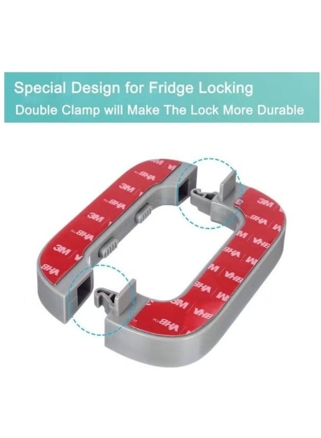 FALMER 2-Piece Fridge Freezer Door Lock Latch White - Image 4