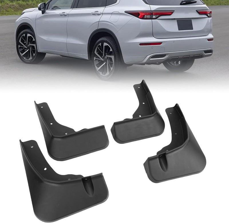4PCS Mud Flaps Set, Replacement for Outlander 2022 2025, Robust Black High Strength Plastic, with Screws for Easy Installation - Image 2
