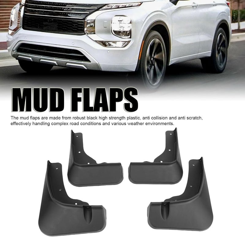 4PCS Mud Flaps Set, Replacement for Outlander 2022 2025, Robust Black High Strength Plastic, with Screws for Easy Installation - Image 5