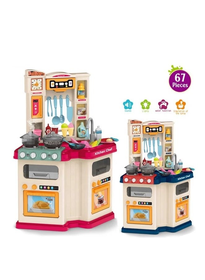 كيتشن مجموعة لعب مطبخ الشيف الموهوب من ليتل شيف، متعددة الألوان - 67 قطعة - Image 1