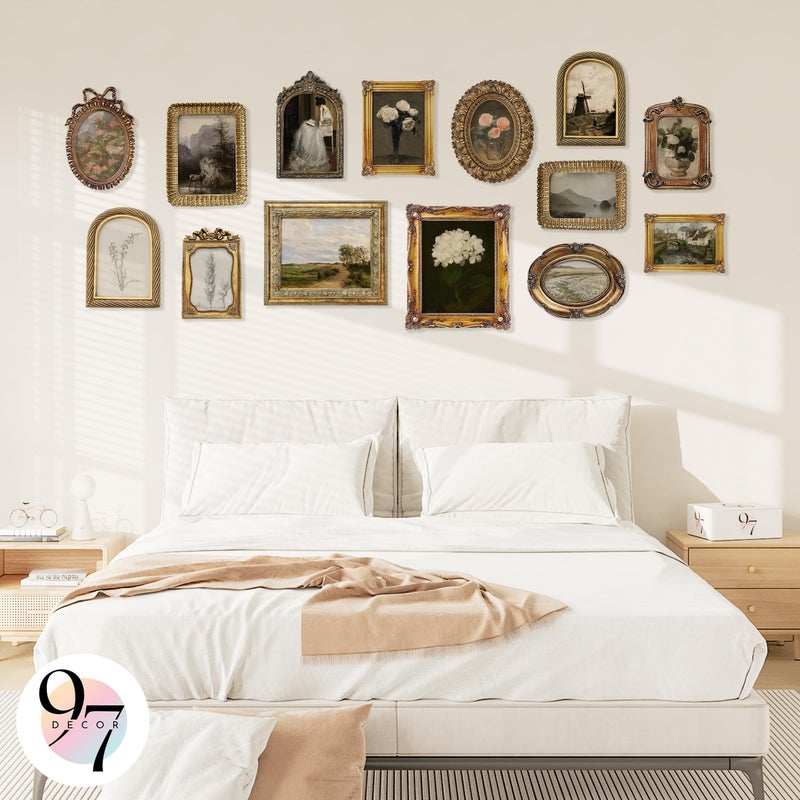 97 Decor 5x7 Vintage Picture Frame - 5x7 Picture Frames Antique  Ornate Gold Frame 5 x 7  Small 5 x 7 Picture Frames Wall Hanging For Home Decor - Image 5