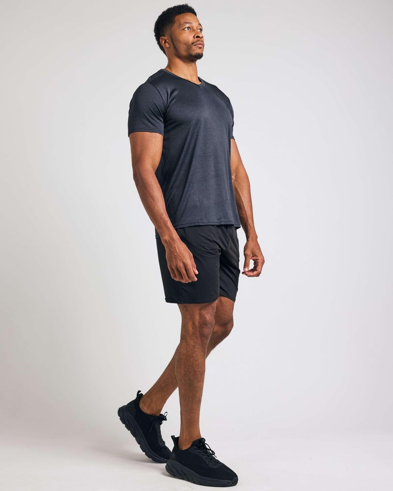 REALESSENTIALS Real Essentials 5 Pack: Menâ€™s V-Neck Dry-Fit Moisture Wicking Active Athletic Tech Performance T-Shirt Set 1, S, Pack of 5 - Image 5