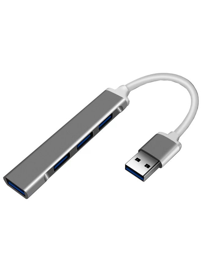 Type-c Hub One-to-four Usb Splitter Aluminum Alloy Expansion Dock 4-port Usb Concentrator Digital Computer Accessories-Number Of Interfaces:C Mouth Silver  - Image 4