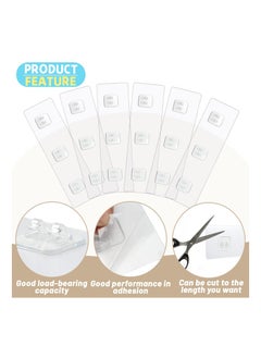 Excefore 12 Pcs Corner Shower Caddy Adhesive Replacement Hook, Adhesive Stickers for Shower Caddy Shelves Rack Basket Holder, Bathroom Organizer Hanging Hook  - Image 3
