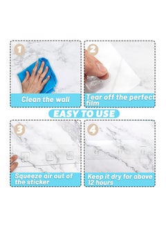 Excefore 12 Pcs Corner Shower Caddy Adhesive Replacement Hook, Adhesive Stickers for Shower Caddy Shelves Rack Basket Holder, Bathroom Organizer Hanging Hook  - Image 4
