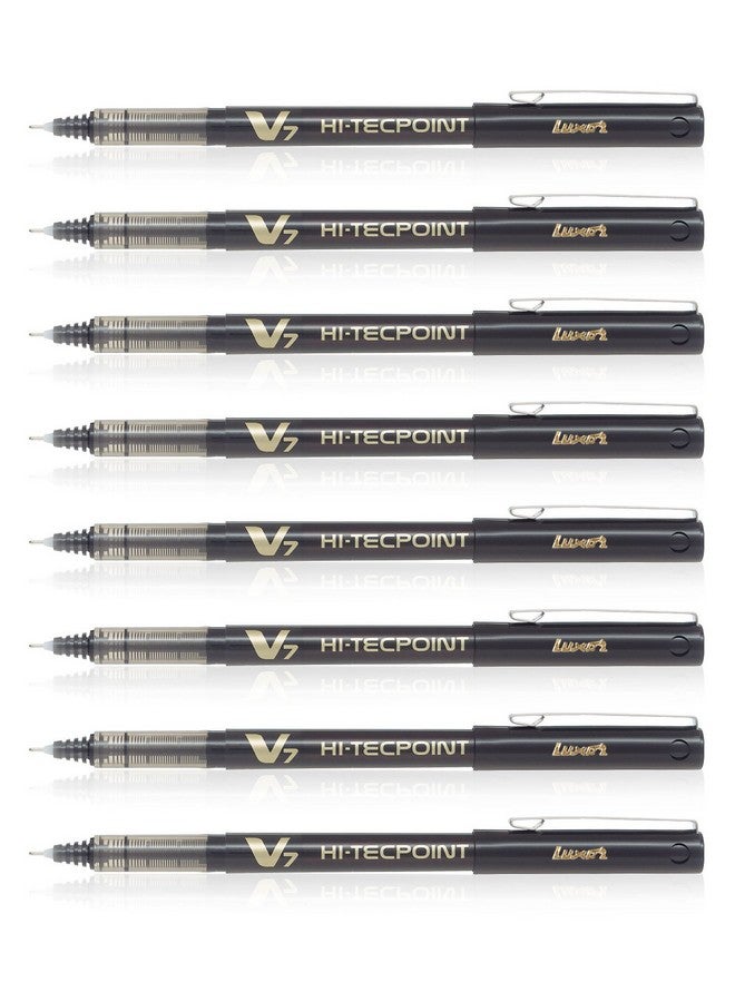 Pilot 019577 Hi-Tecpoint V7 Pen (Black - Pack of 8)