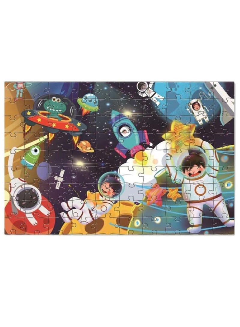 لعبة مرح  مجموعة أحجية تركيب الصور اكتشاف الفضاء وهي لعبة تنموية للتعليم المبكر وتخفف من التوتر من 180 قطعة - Image 1