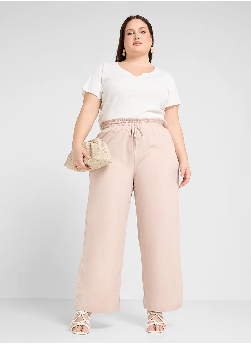 Ginger Plus Elasticised Wide Leg Pants