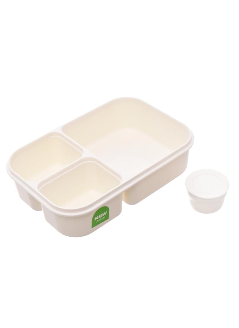 LOCK & LOCK - LocknLock To Go Lunchbox 980ml White - Leak-Proof, Compact, Microwave Safe - Image 1