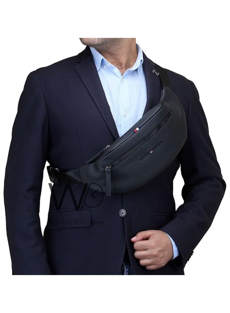 Tommy Hilfiger Denim Tommy Hilfiger Leather Spirit Waist Belt Black Bag Men - Image 2