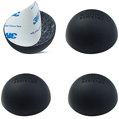 Sound Addicted Subble 1.8'' (4 Pack) Silicone Feet Isolation for Amplifiers, Decks or Any Other Audio Equipment, Non-Skid Hemisphere with Adhesive (Sustain up to 45lb) | Subble - Image 1