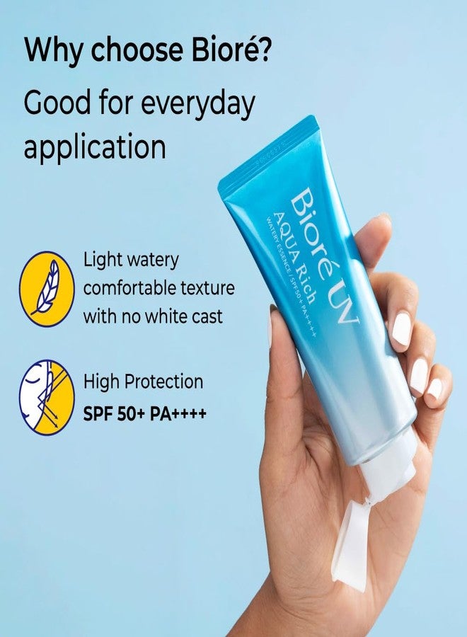 Bioré UV Aqua Rich Watery Essence SPF50+ PA++++ Sunscreen 70g, All - Image 3