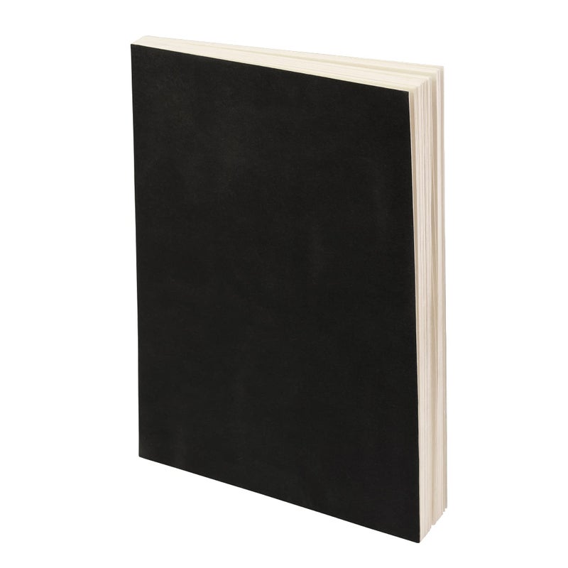 Pacific Arc LayFlat Sketchbook - 8.27 x 11 Inches - Black Blank Note Book, 64 Sheets, Thick 100gsm Paper, for Drawing, Sketching, and journaling - Image 1