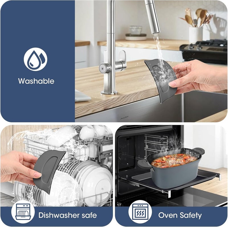 Oyrlize for Ninja Crockpot Slow Cooker Silicone Pot Handle Cover, for Ninja Foodi Possiblecooker Pro Silicone Handle Cover, Sleeve, Holder, Glove,Grip,Kitchen Accessories,Heat-Resistant,No More Hand Burns - Image 5