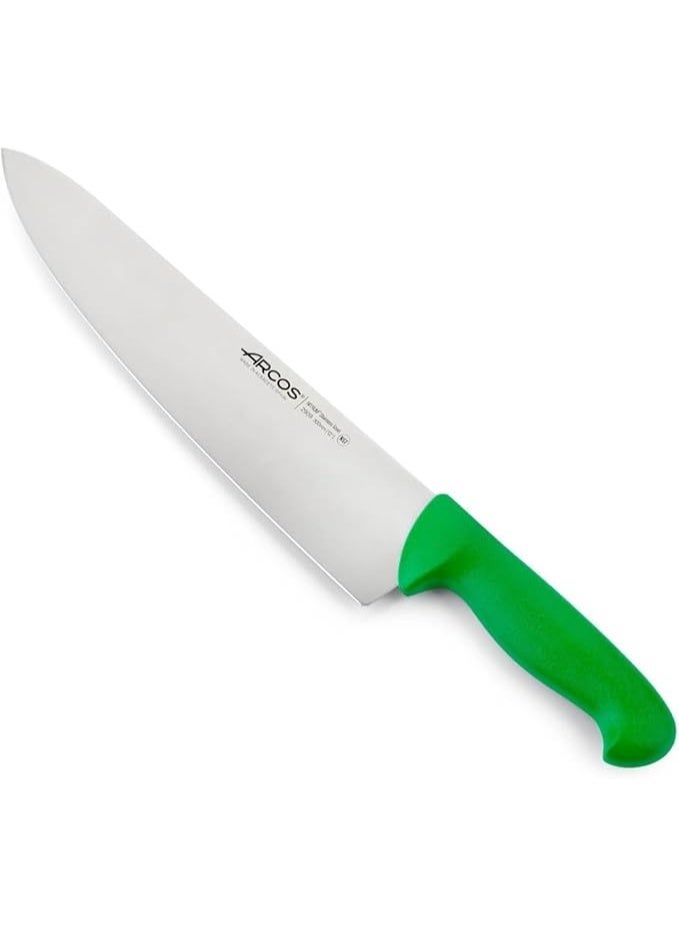 Arcos Chef s Knife 10 Inch (250 mm), NITRUM Stainless Steel Blade, Ergonomic Polypropylene (PP) Grip, Professional Kitchen Knife, Made in Spain (Green, 25 cm) - Image 1