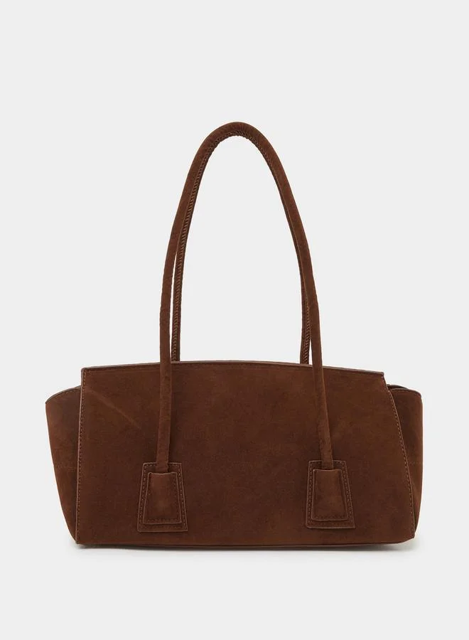 ستايلي Brown Flap Over Elongated Shoulder Bag