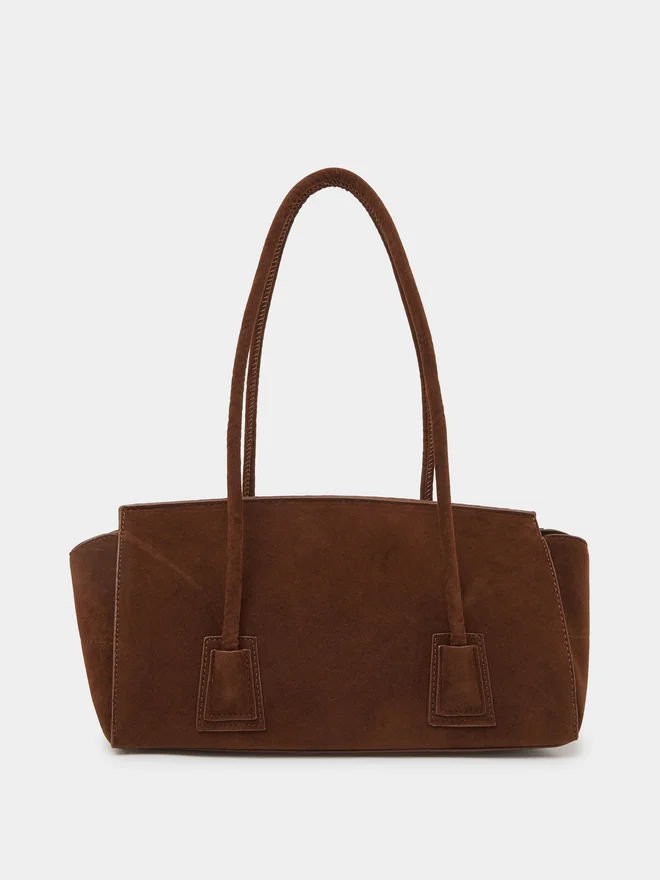Styli  Styli Brown Flap Over Elongated Shoulder Bag for Women | Best Price UAE
