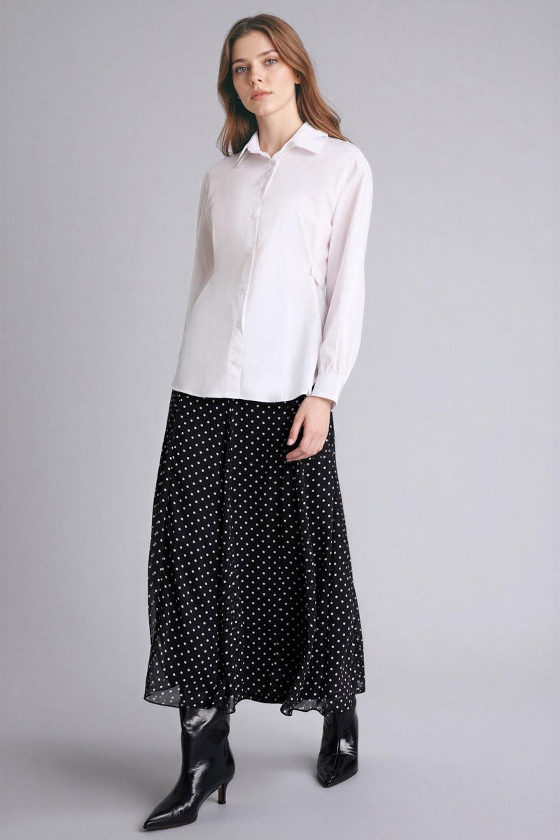 DeFacto Black Woman Printed Chiffon Maxi Skirt Casual - Image 2