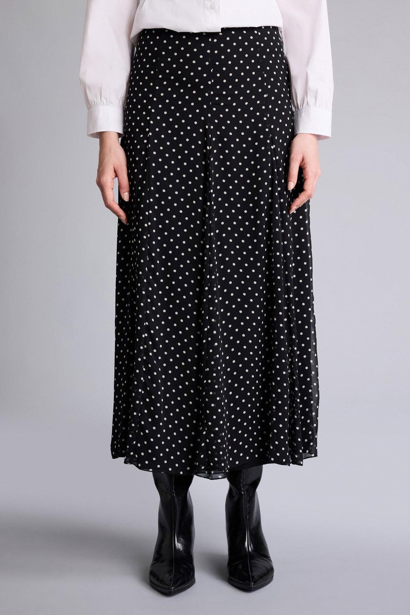 DeFacto Black Woman Printed Chiffon Maxi Skirt Casual - Image 3