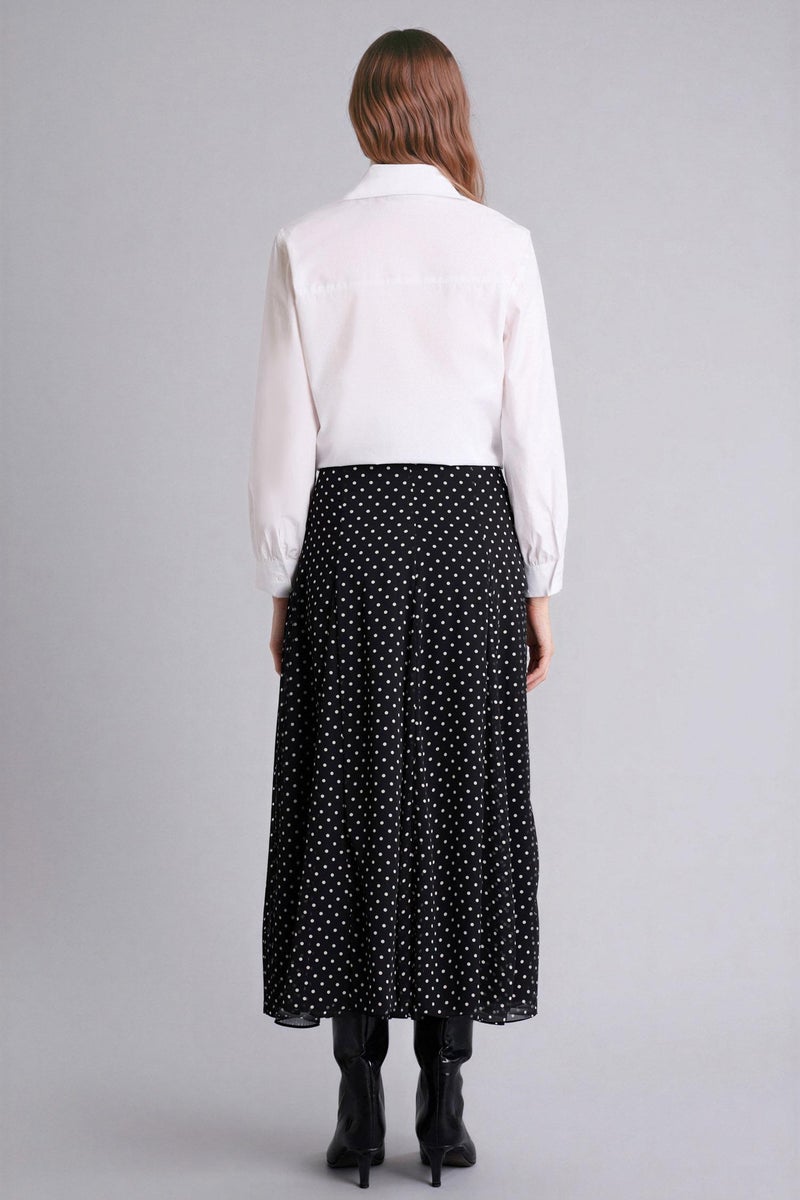 DeFacto Black Woman Printed Chiffon Maxi Skirt Casual - Image 5