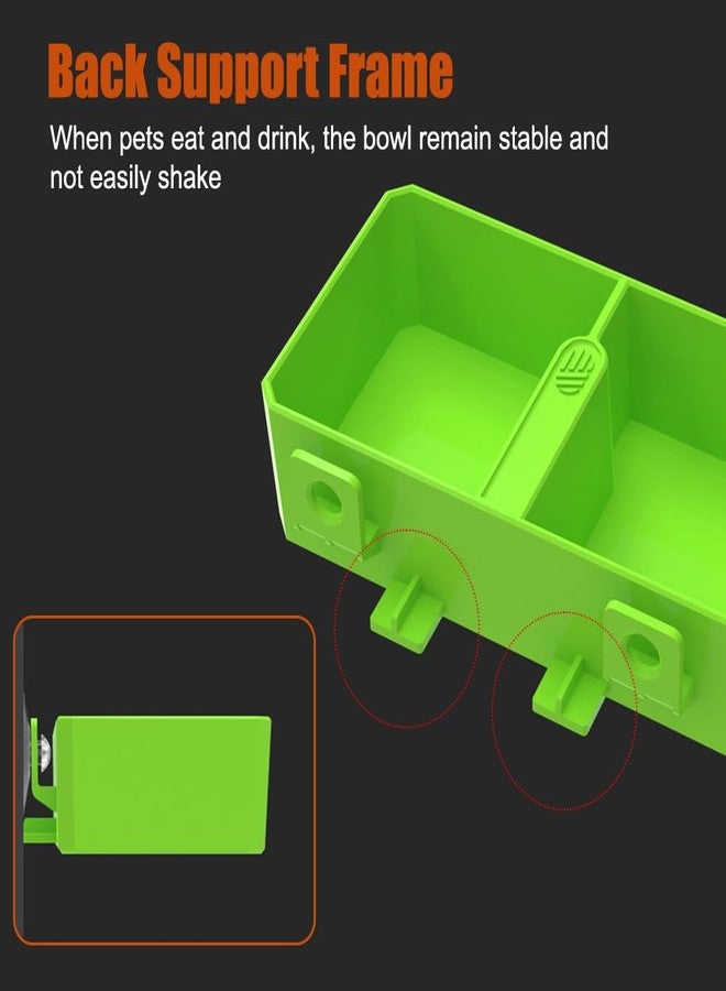 DONGKER Reptile Feeding Ledge,Square Dual-Compartment Reptile Water Food Bowl with 2 Suction Cup for Bearded Dragon Lizard Turtle Tortoise - Image 3