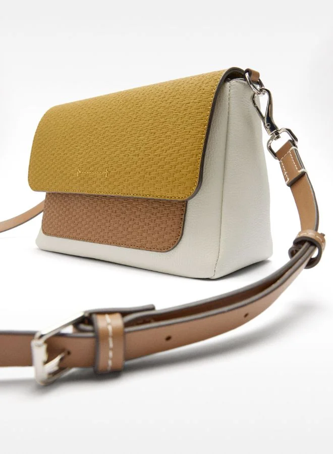 PARFOIS COLOR BLOCK CROSSBODY BAG