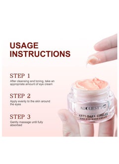 AuQuest Anti Dark Circles & Eye Bags Cream Reduce Wrinkle Dark Circles Puffiness & Eye Bags Under Eye Cream for Dark Circles and Puffiness Delicate Skin Under Eye with Peptides & Caffeine 20g  - Image 5