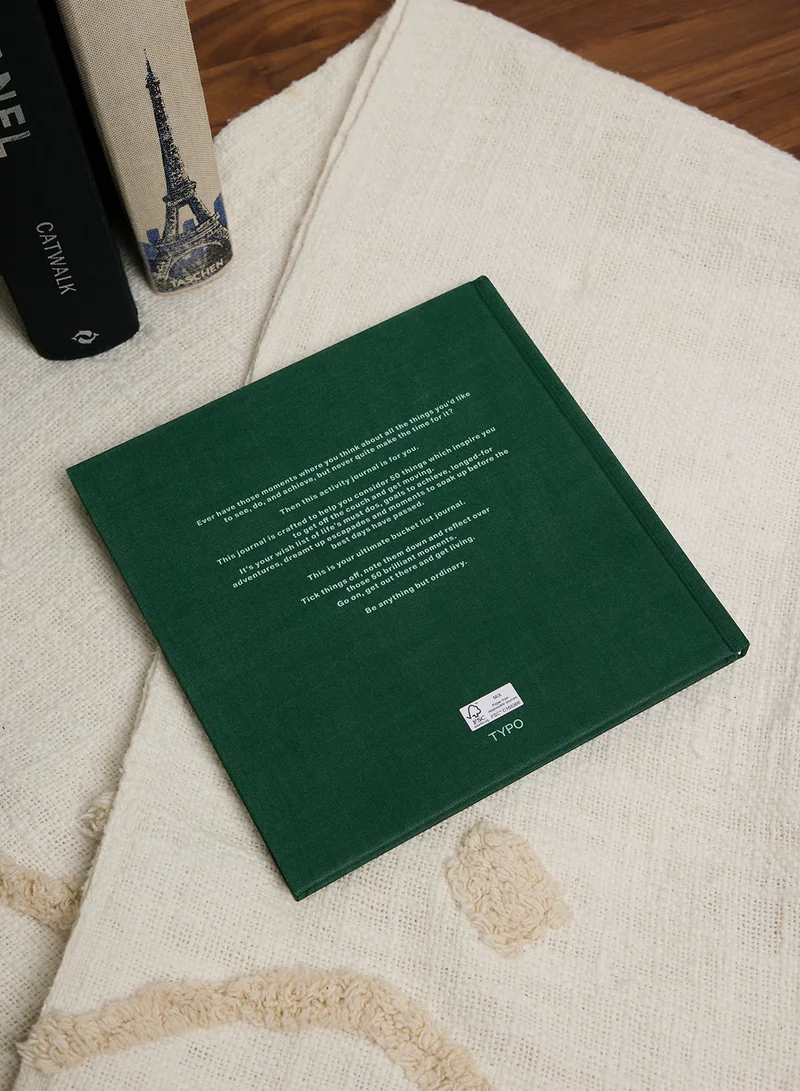Typo Green Bucket List Journal Diary