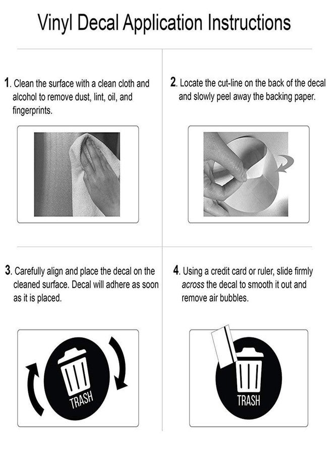 iTouchless Recycle, Trash & Compost Premium Vinyl Stickers for Trash Can/Recycle Bin/Compost Bin; 4" Round Waterproof, Reusable (Set of 3); Indoor/Outdoor (4"x4") - Image 5