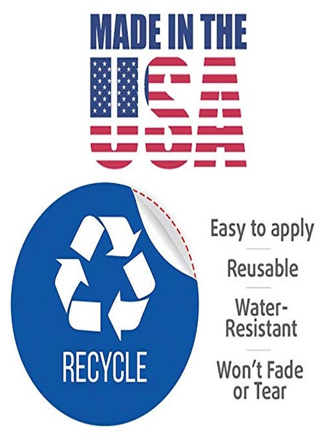 iTouchless Recycle, Trash & Compost Premium Vinyl Stickers for Trash Can/Recycle Bin/Compost Bin; 4" Round Waterproof, Reusable (Set of 3); Indoor/Outdoor (4"x4") - Image 3
