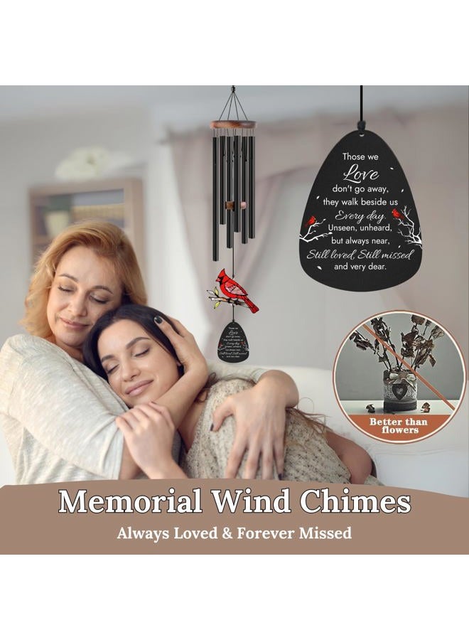 2IMT Memorial Wind Chimes for Loss of Loved One, Sympathy Gifts for Loss of Mother/Dad/Husband- Cardinal Wind Chimes for Outside with Mute Option. in Memory of Loved One Gifts, Sympathy Wind Chimes 36'' - Image 5