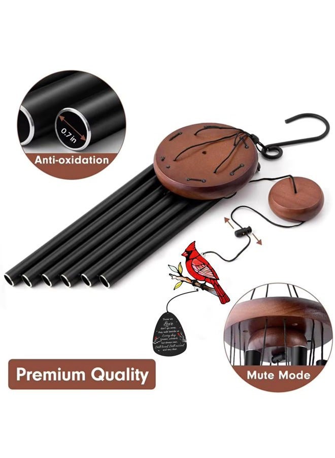 2IMT Memorial Wind Chimes for Loss of Loved One, Sympathy Gifts for Loss of Mother/Dad/Husband- Cardinal Wind Chimes for Outside with Mute Option. in Memory of Loved One Gifts, Sympathy Wind Chimes 36'' - Image 3